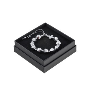 Bransoletka Z Kamienia Naturalnego - Dziesiątek Różańca - Hematyt - Koralik 10 mm -  Pudełko Ozdobne - Ematite