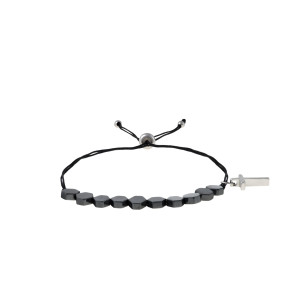 Bransoletka Z Kamienia Naturalnego - Dziesiątek Różańca - Hematyt - Koralik 6 mm -  Ematite