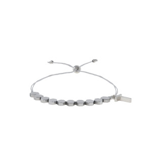 Bransoletka Z Kamienia Naturalnego - Dziesiątek Różańca - Hematyt - Koralik 6 mm -  Ematite