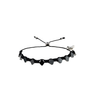 Bransoletka Z Kamienia Naturalnego - Dziesiątek Różańca - Hematyt - Koralik 6 mm -  Ematite