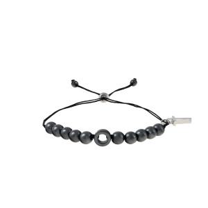 Bransoletka Z Kamienia Naturalnego - Dziesiątek Różańca - Hematyt - Koralik 6 mm -  Ematite