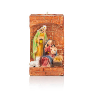 Świecznik - szopka bożonarodzeniowa - Święta Rodzina - 8 cm - Classic