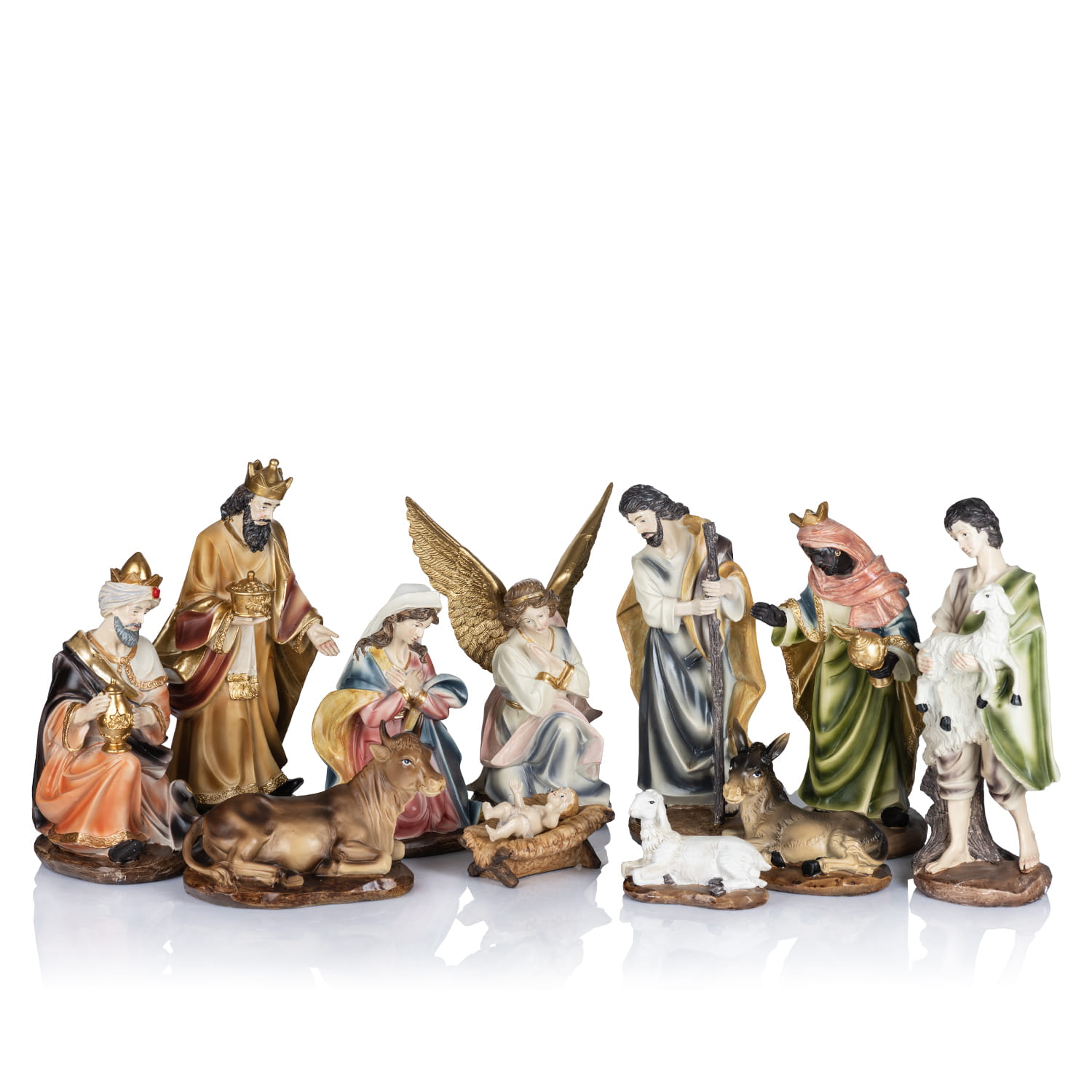 Szopka Bożonarodzeniowa - Zestaw 11 Figurek - 31 Cm - Classic