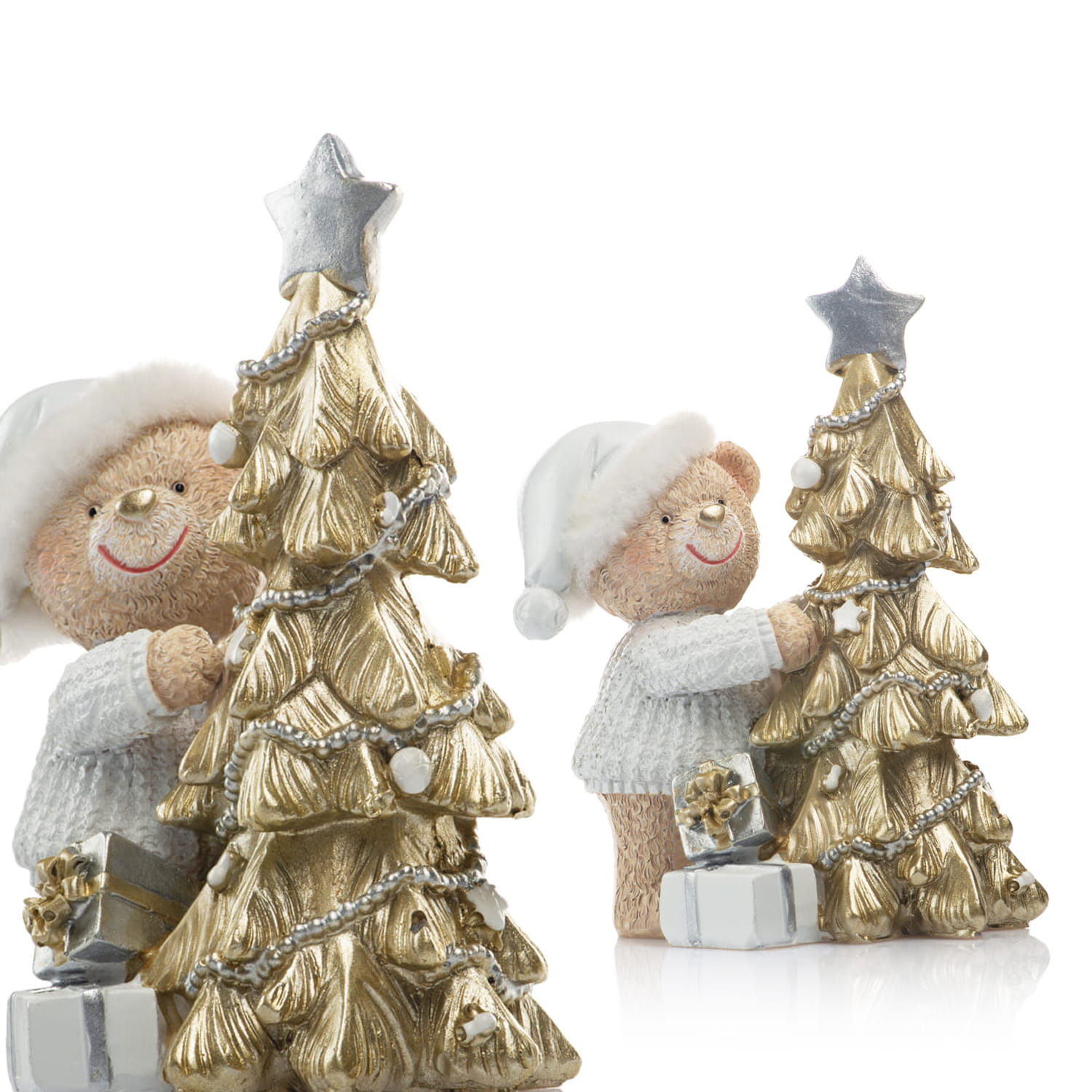 Figurka - Miś Z Choinką - 13 Cm - Favola