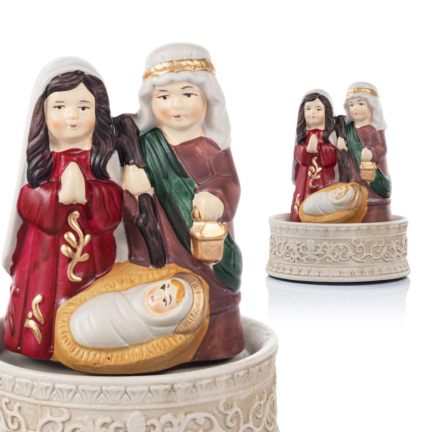 Pozytywka Świąteczna - Święta Rodzina - 15 cm - Ceramico