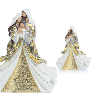 Figurka - Święta Rodzina ze Złotymi Zdobieniami - 25 cm - Decorato