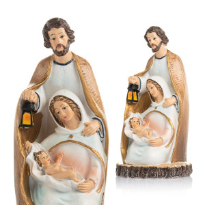 Szopka Bożonarodzeniowa - Święta Rodzina W Beżowych Kolorach - 12 Cm - Classic