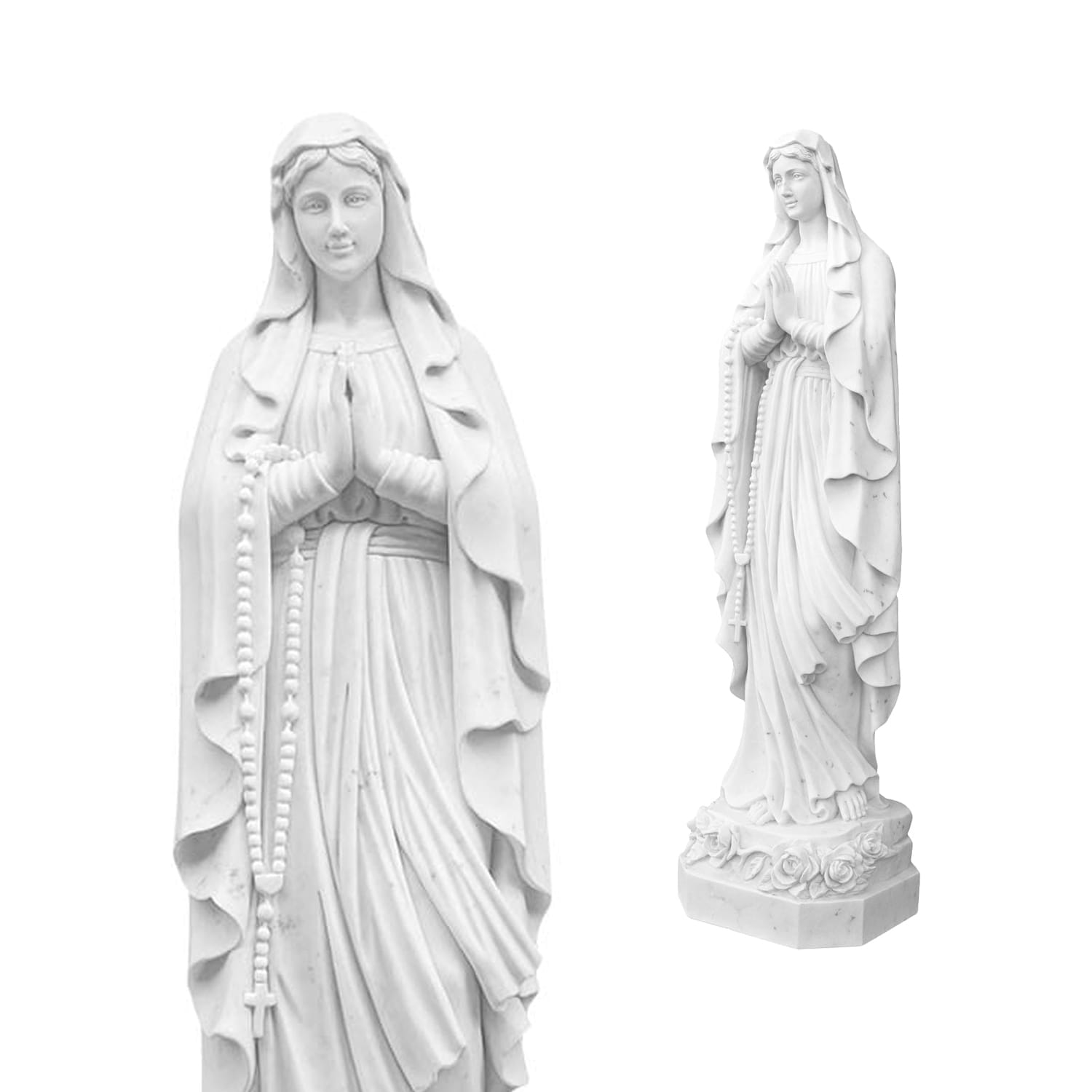 Figura - marmur - Matka Boża Różańcowa - 120 cm