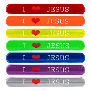 Opaska - odblask - I LOVE JESUS