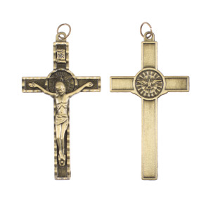 Krzyżyk - Metal - Duch Święty - Satynowa Powłoka - Zawieszka 7,5 cm
