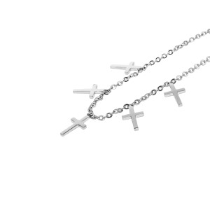 Naszyjnik Srebrny Celebrytka - Krzyże - Acciaio - Zawieszka 1,4 cm