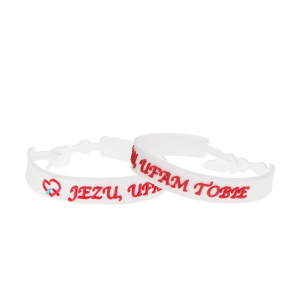 Bransoletka Silikonowa - Jezu Ufam Tobie - 20 cm