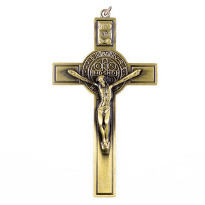 Krzyż - Metal - Św. Benedykt - 12,5 cm