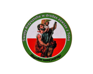 Modlitwa Kierowcy okrągła św. Krzysztof do samochodu