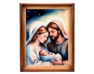 Obraz w ramie Święta Rodzina Noc