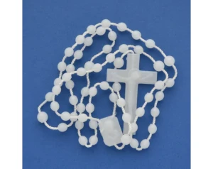 Różaniec plastik, świecący