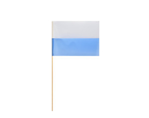 Chorągiewka materiałowa biało-niebieska