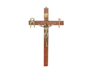 Krzyż saletyński 25 cm brązowy