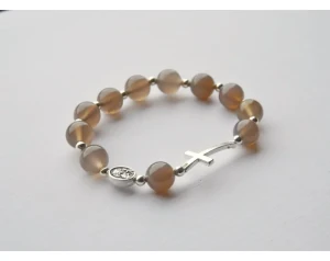 Różaniec Bransoletka Chalcedon 10 mm