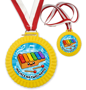 Medal 3D - Muzyczny - wzór 43 (+ tasiemka, + własny napis)