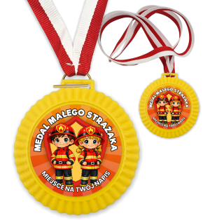 Medal 3D - Strażacki - wzór 50 (+ tasiemka, + własny napis)