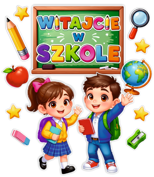 Dekoracja - "WITAJCIE W SZKOLE - wzór 7" (~A3, dwustronna)