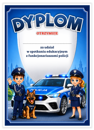 Dyplom: Policja - wzór 2 (format A4)