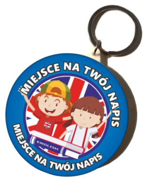 Breloczek "Angielski (wzór 15)" (rozmiar 58mm) + twój napis