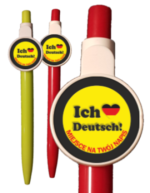Długopis: "ICH LIEBE DEUTSCH" + twój napis