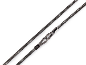 Łańcuszek do torebki z karabińczykiem długość 120 cm - czarny nikiel
