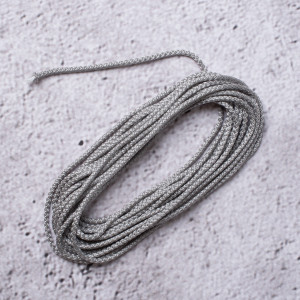Sznurek polipropylenowy 4mm - z rdzeniem - Srebrny - 100m