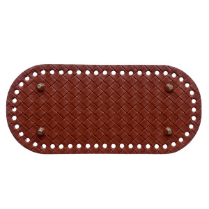 Dno do torby z ekoskóry z nóżkami 22x10 cm Brązowe