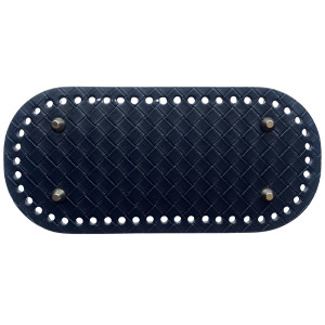 Dno do torby z ekoskóry z nóżkami 22x10 cm Czarne