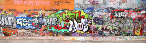 Fototapeta Pokój młodzieżowy wall with graffity