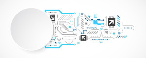 Fototapeta Informatyka Abstract technology circuit board. Communication concept