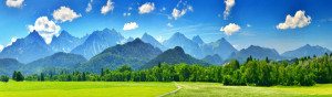 Fototapeta Pejzaże Panorama of summer mountains
