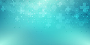 Fototapeta Medycyna Abstract medical background with hexagons pattern. Concepts and ideas for healthcare technology, innovation medicine, health