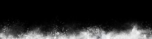 Fototapeta Black and White Wide design of abstract powder dust explosion over black background