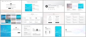 Fototapeta Medycyna Vector templates for website design, presentations, portfolio. Templates for presentation slides, flyer, leaflet, brochure cover