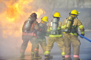 Fototapeta Straż Fire training exercise