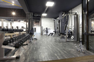Fototapeta Siłownia Modern gym interior with various equipment