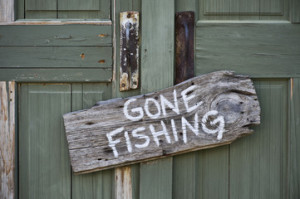 Fototapeta Wędkarstwo Gone Fishing.