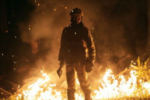Fototapeta Straż firefighter portrait