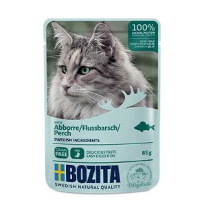 BOZITA Mięsne kawałki w galarecie z okoniem - saszetka dla kota - 85g