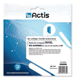 Tusz ACTIS KH-364PBKR (zamiennik HP 364XL CB322EE; Standard; 12 ml; czarny, foto)