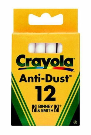 Kreda niepyląca biała 12szt CRAYOLA