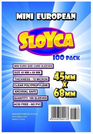 Koszulki Mini European 44x68mm (100szt) SLOYCA
