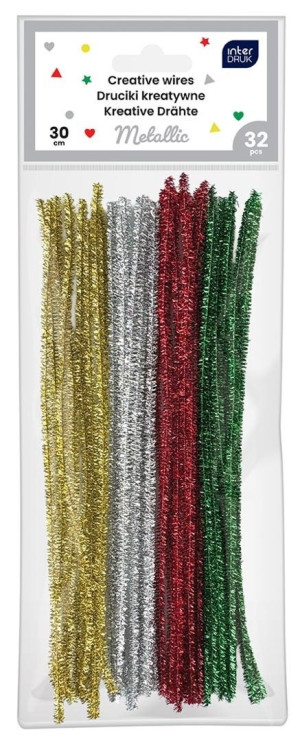 Druciki kreatywne 30cm Metallic 32szt