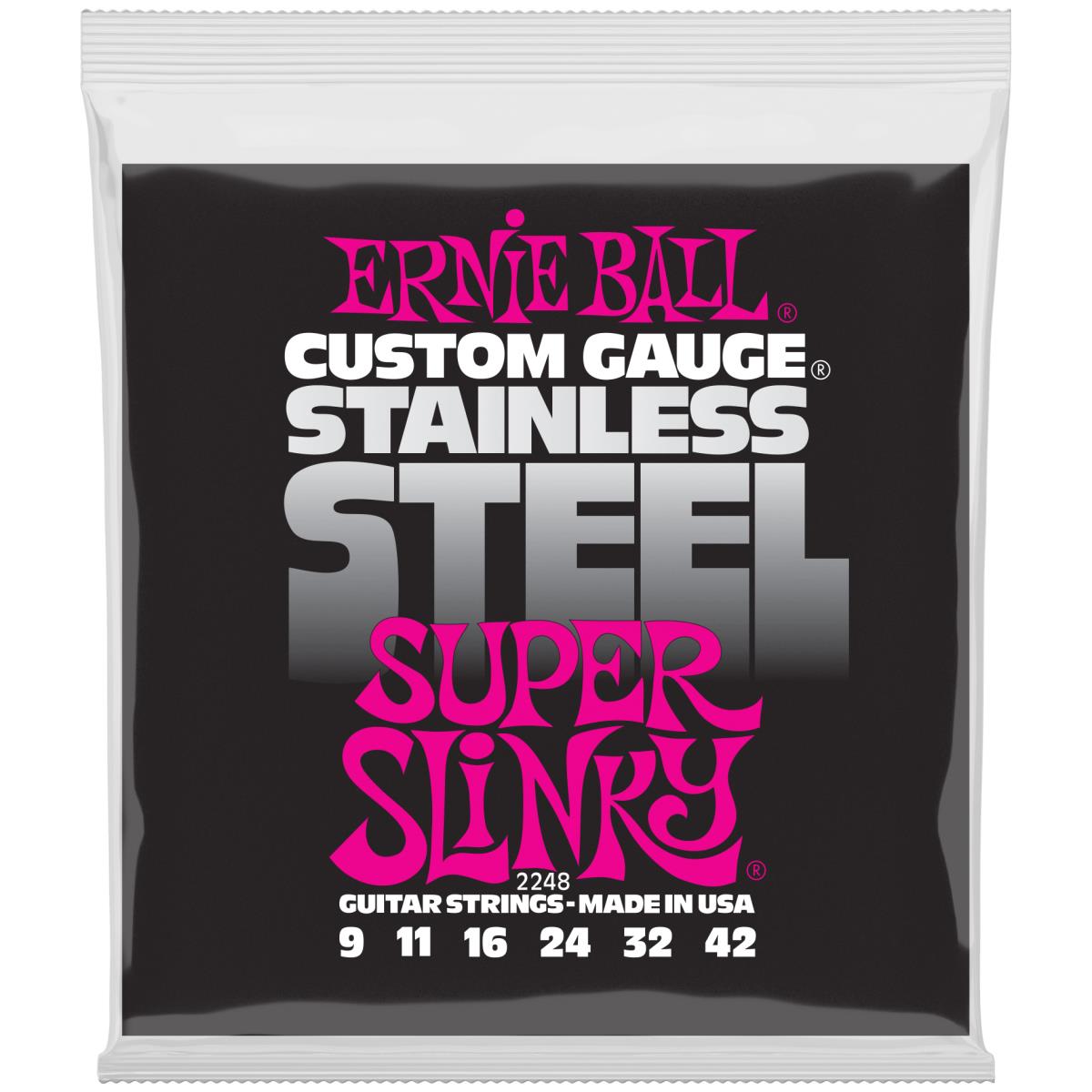 Ernie Ball (09-42) Super Slinky Stainless Steel