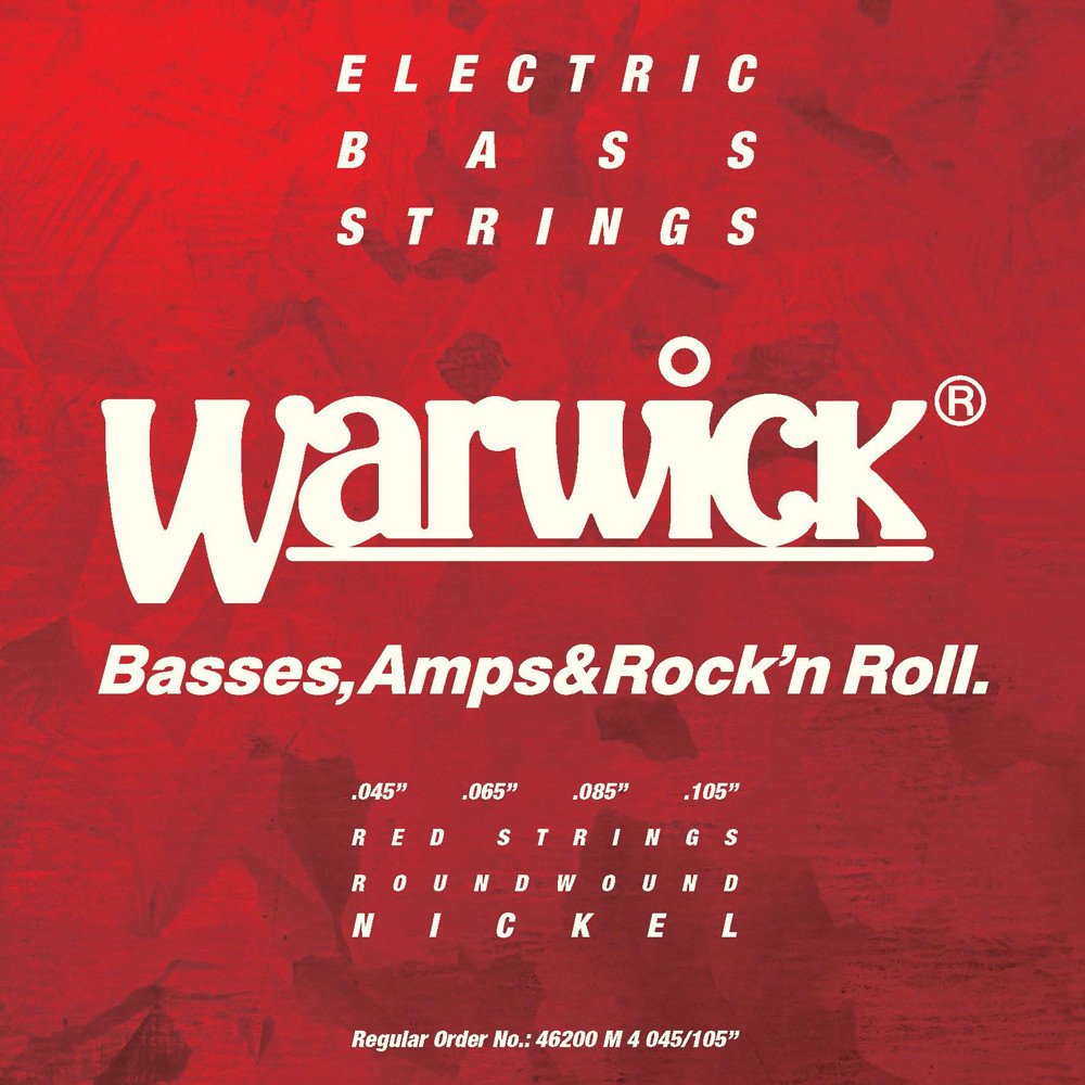 Struny do Gitary Basowej Warwick (45-105) Red Label Nickel Steel